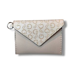 GUESS SLIM CARD CASE HOLDER BEIGE AND PINK ACCESSORY WALLET